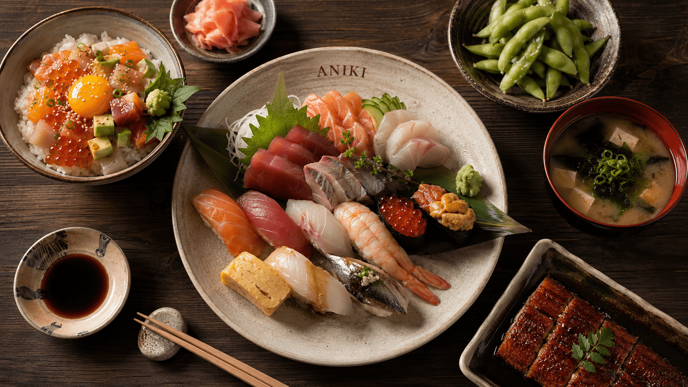 Mâm món Nhật tại ANIKI