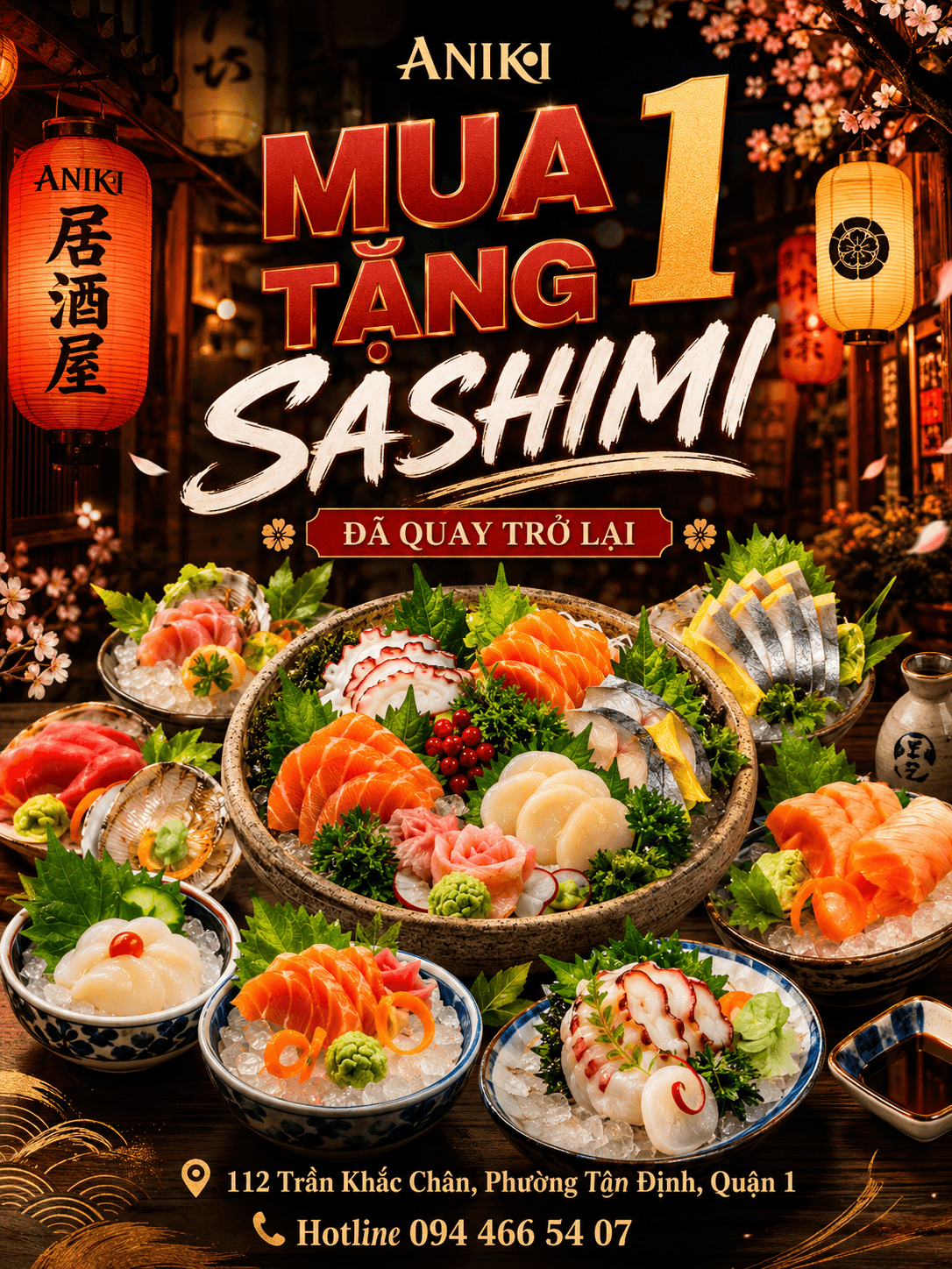 Mua 1 tặng 1 sashimi cùng loại